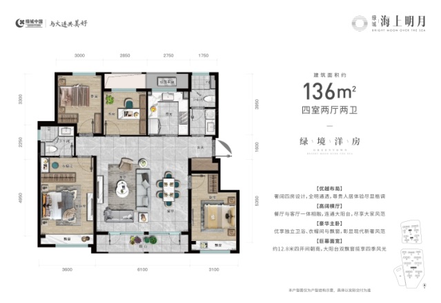 绿城海上明月户型图