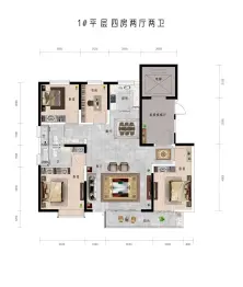 中房·东昌府4室2厅2卫建面132.00㎡