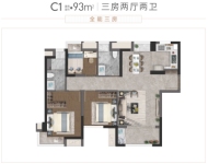 C1户型93平