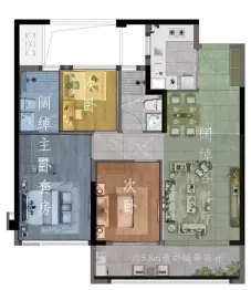 保利建发棠颂和府3室2厅1厨2卫建面93.0㎡
