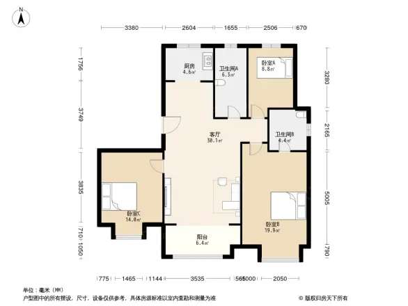 临沂奥德海棠户型图