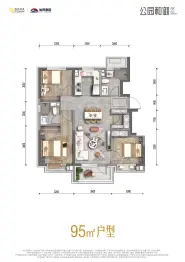 公园和御3室2厅1厨2卫建面95.0㎡