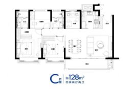 中冶锦绣和鸣4室2厅1厨2卫建面128.00㎡