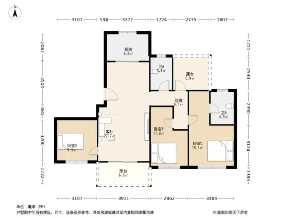 龙湖天琅户型图