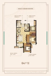 保利世茂璀璨滨江3室2厅1厨1卫建面80.00㎡