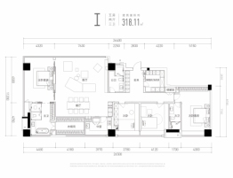 印湘江·New2885室2厅1厨3卫建面318.11㎡