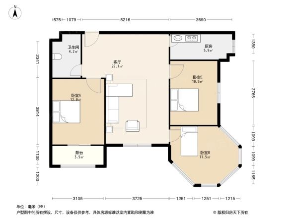 东方美墅户型图