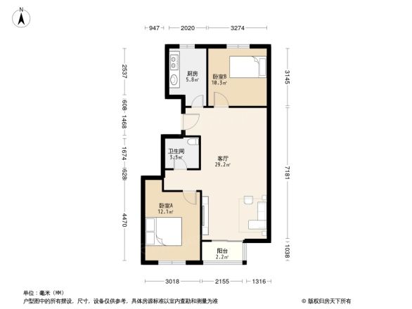 榆垡新城嘉园户型图