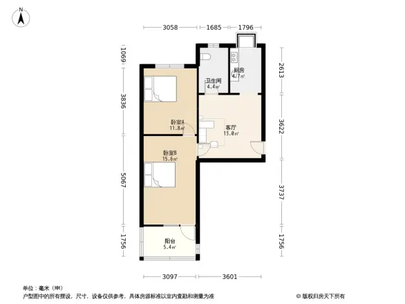 新华路54所宿舍户型图
