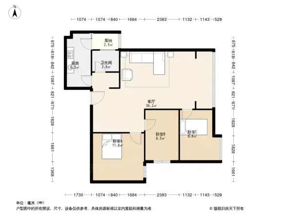 国栋南园二号户型图