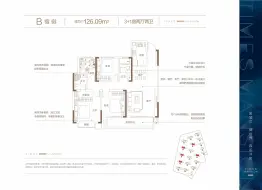 时代天樾3室2厅1厨2卫建面126.00㎡