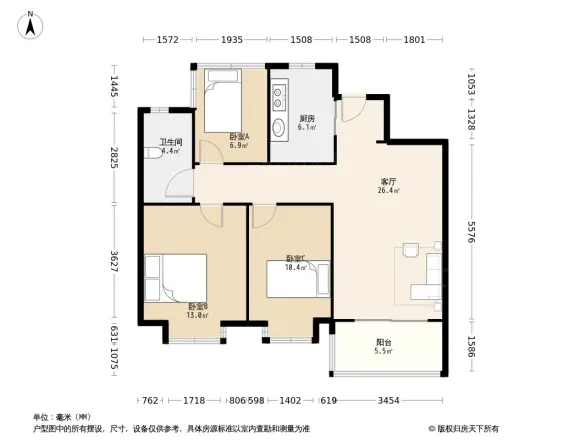 银城东岳府户型图