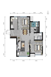 国茂府3室2厅1厨1卫建面92.00㎡