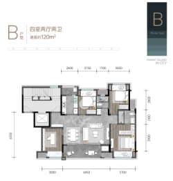 焕城4室2厅1厨2卫建面120.00㎡