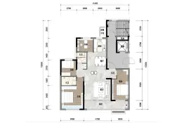 CBD山海大象4室2厅1厨2卫建面150.00㎡