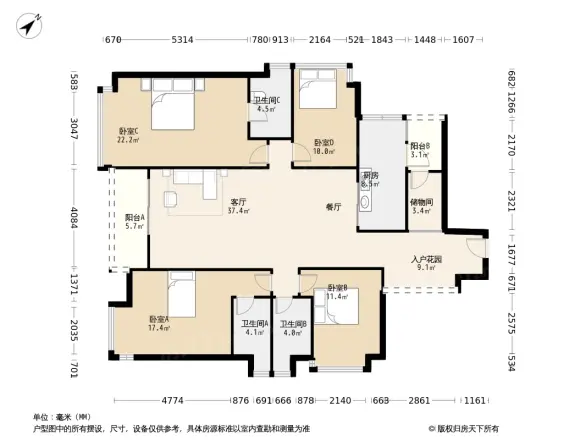 世纪城国际公馆香榭里户型图