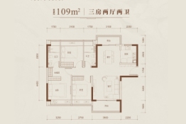 中洲城邦3室2厅1厨2卫建面109.00㎡