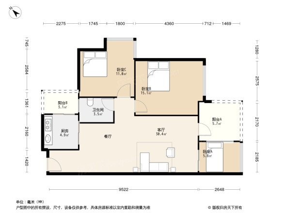 世纪城国际公馆香榭里户型图