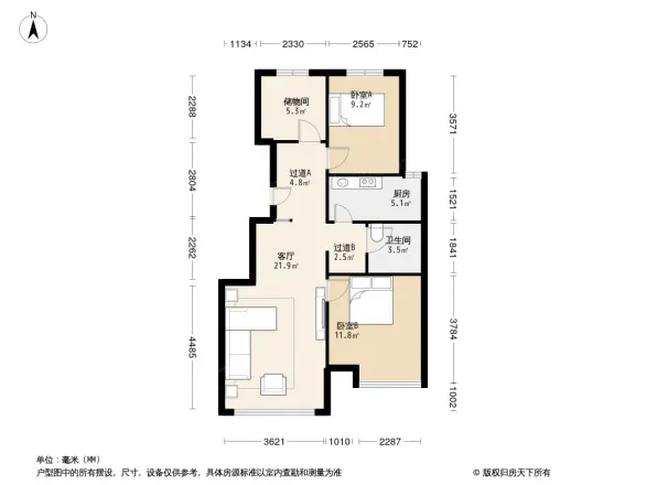 华远澜悦户型图