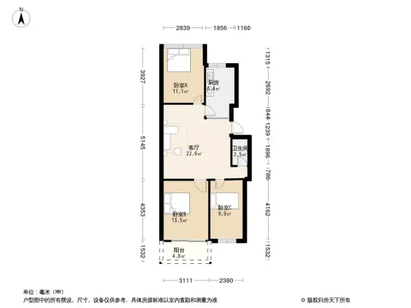 银湖花园户型图