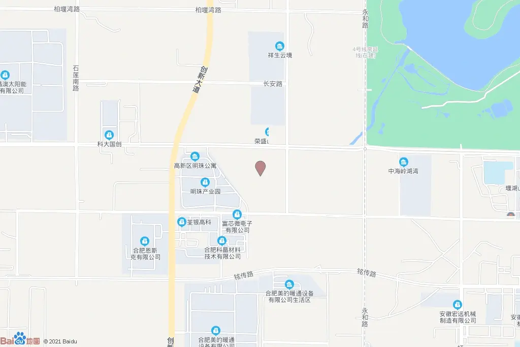 肥西县柏堰科技园明珠大道以南、文曲路以西交通图