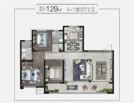 民生·雅兰苑4室2厅1厨2卫建面129.00㎡