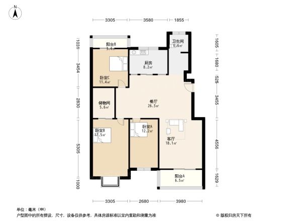 瑞慈花园户型图