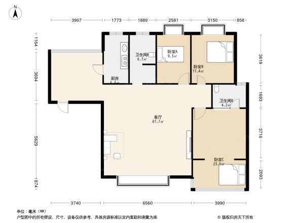 轩苑小区户型图