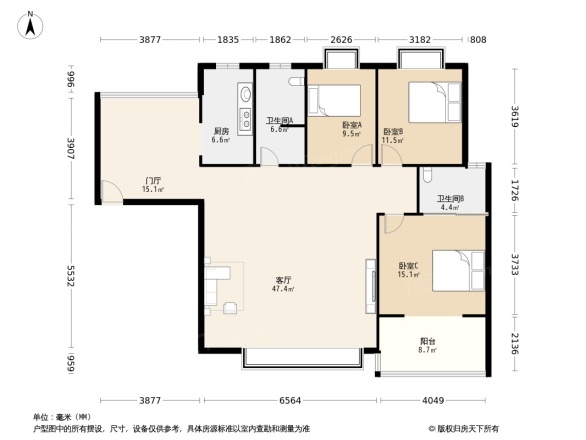 轩苑小区户型图