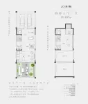 联排4室3厅3卫187㎡户型