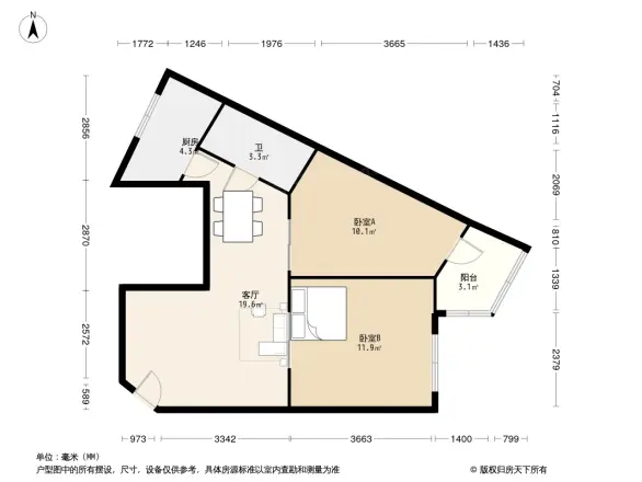 枫叶高层户型图