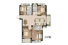 鼎新.两岸馨苑4室2厅1厨2卫建面144.0㎡