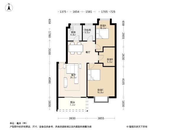 金地花园户型图