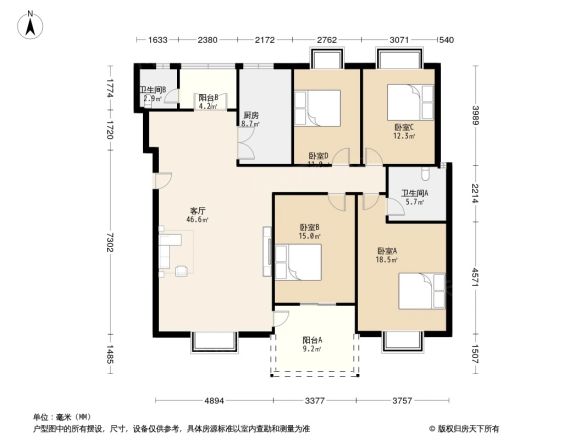 升远君尚嘉筑户型图