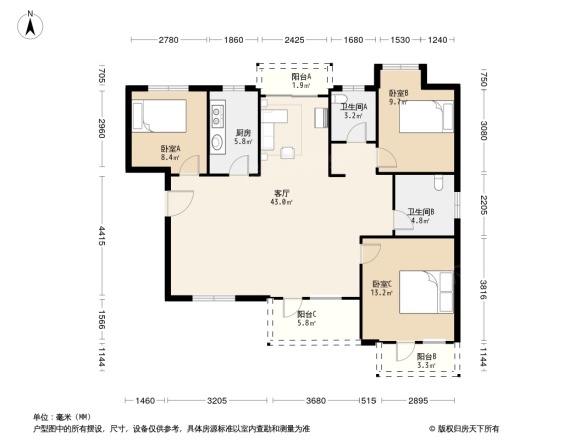彩云理想城户型图