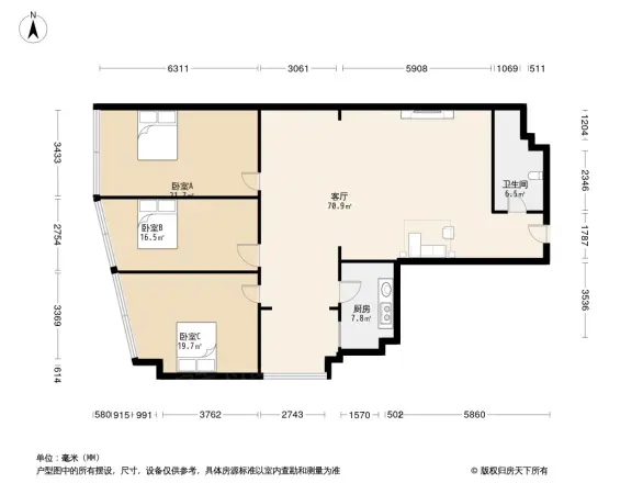 蓝宝石大厦户型图