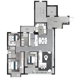 映东华府4室2厅1厨2卫建面132.00㎡