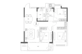 融泰銮江府3室2厅1厨1卫建面100.00㎡