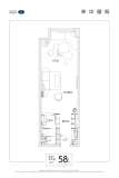 吴中国际58平米户型图