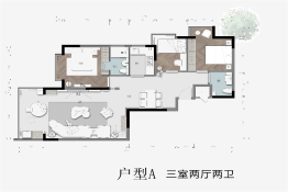 腾龙湾3室2厅1厨2卫建面106.00㎡