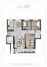 中铁·琉森水岸3室2厅2卫建面115.00㎡