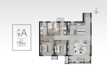 龙湖星河学樘府A户型130平米
