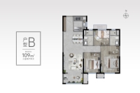 B户型109平米户型