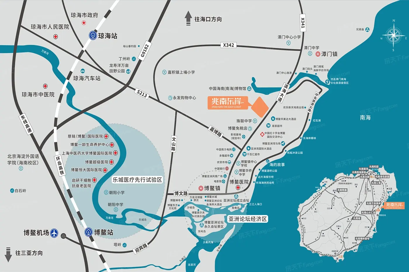 兆南东岸交通图