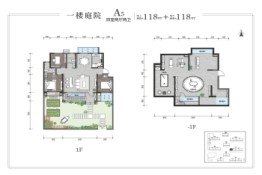 锦华如园4室2厅1厨2卫建面118.00㎡