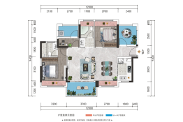 协丰喜悦里花园2室2厅1厨2卫建面96.50㎡