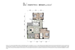 三岔TOD·蔚澜之城4室2厅1厨2卫建面161.00㎡