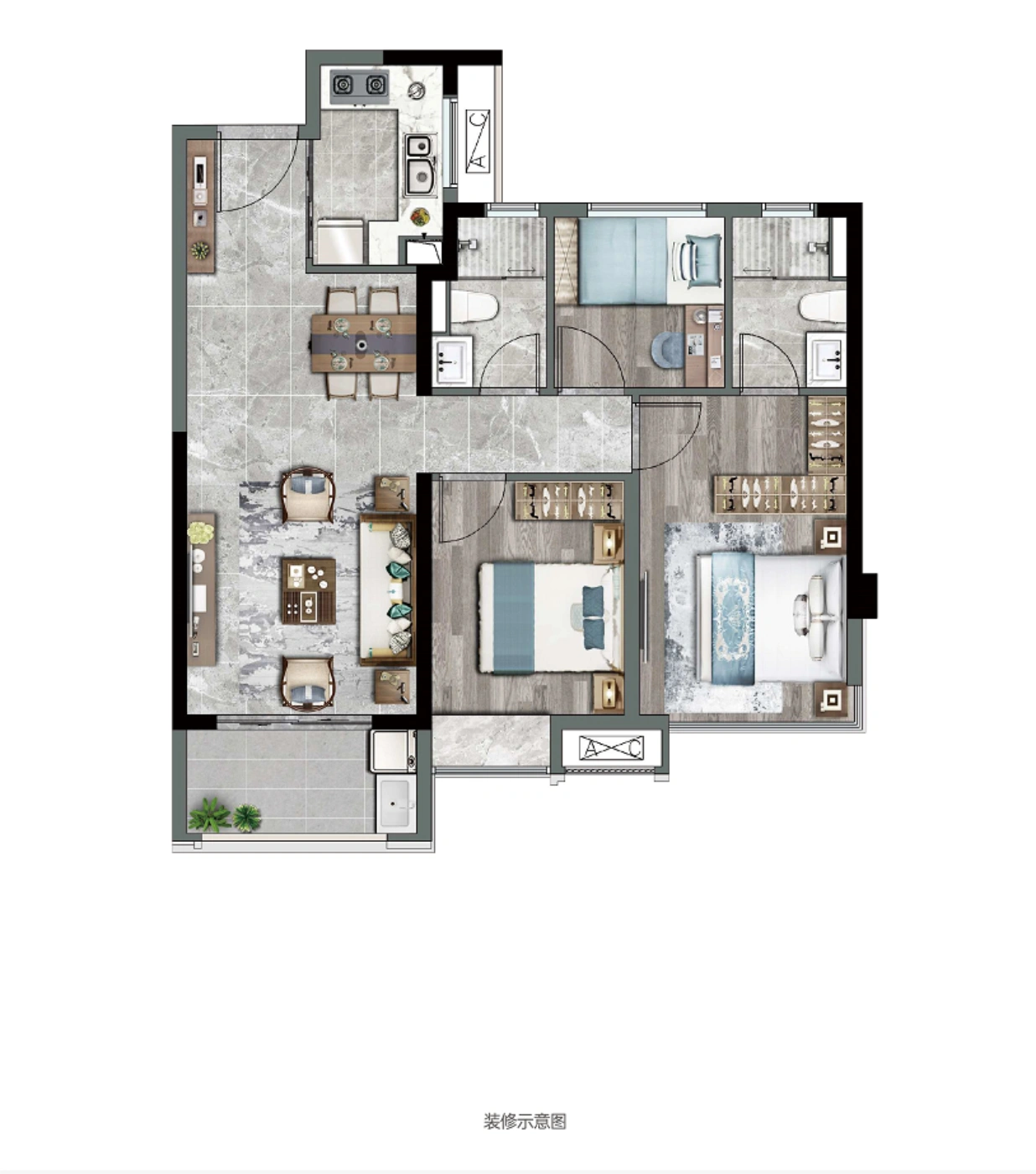 建发和玺户型图