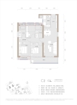 建面约116平米户型