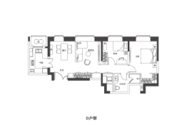 雅颂台2室2厅1厨1卫建面120.00㎡